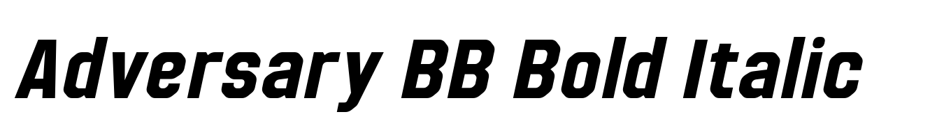 Adversary BB Bold Italic